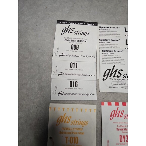 Guitar Strings Mixed Lot Of 15 GHS/D'Addario New Old Stock Various Gauges - Picture 2 of 6